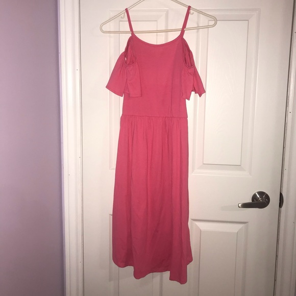 XL size 14 Children’s Place Pink Open-Shoulder Dress - Picture 2 of 4